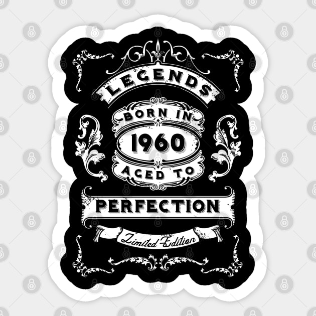 Legends Born in 1960 Sticker by BambooBox